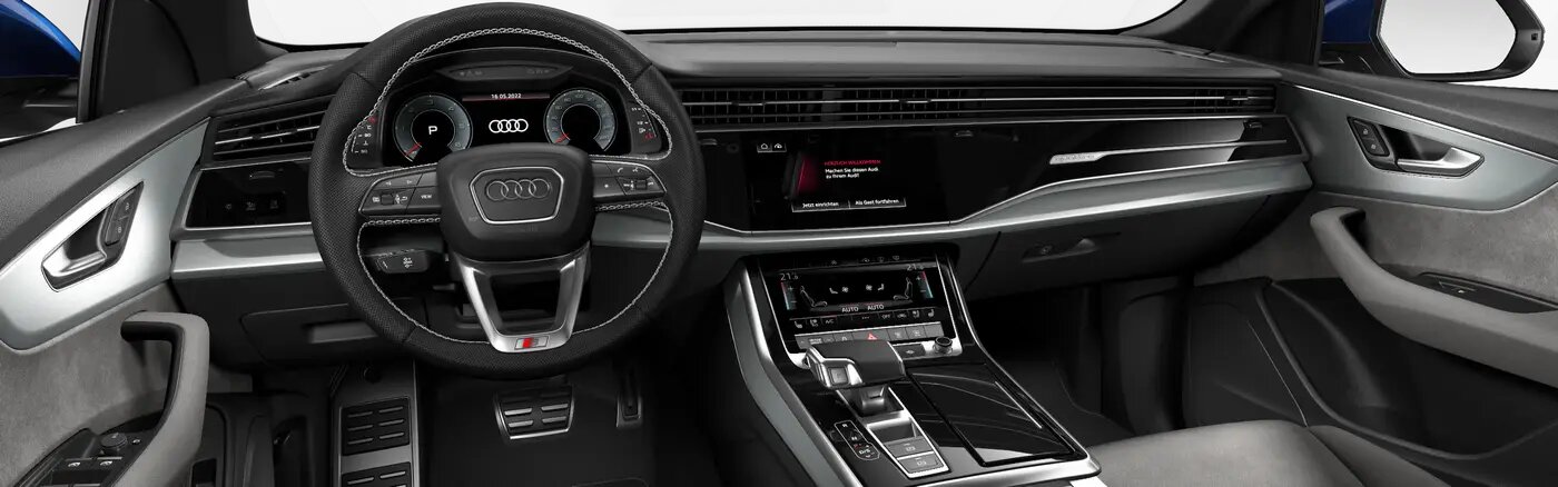 Renting Audi Q8 Quattro Tiptronic S Line Pintura Metalizada SUV Automático Renting Finders Interior