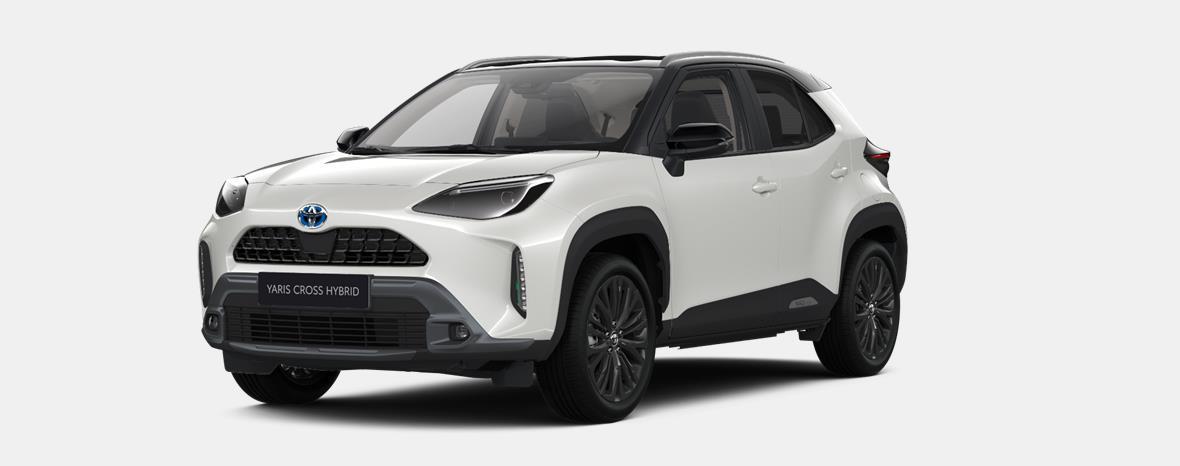 Toyota Yaris Cross bitono blanco perlado adventure Renting Finders derecha