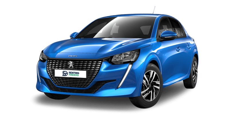 Renting Peugeot e208-azul-vertigo