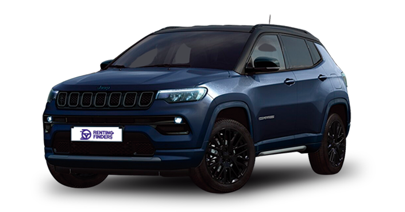Renting Finders Jeep Compass S PHEV Azul Techo Negro SUV Híbrido Enchufable