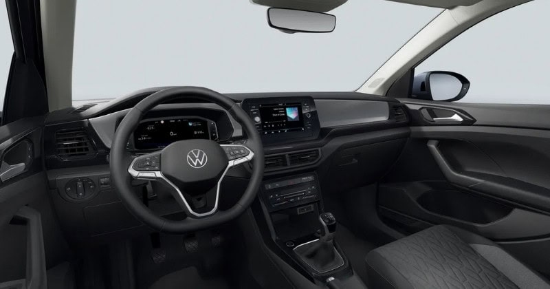 Renting New Volkswagen T-Cross Más SUV Manual Interior