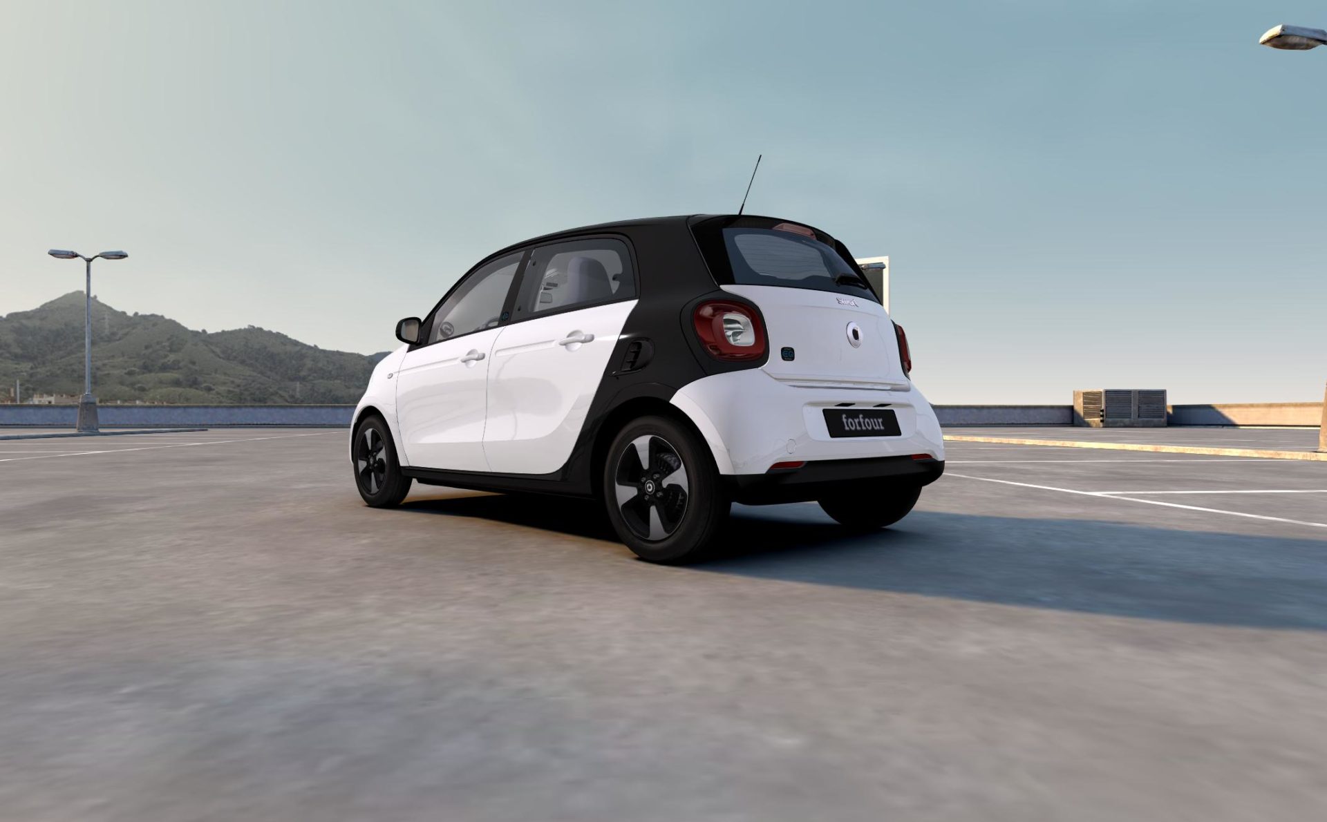 Renting Smart ForFour Plano trasero