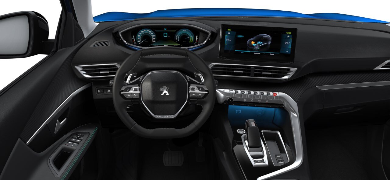 Renting Peugeot 3008 Hybrid Allure EAT8 SUV Etiqueta 0 Automático Renting Finders Interior