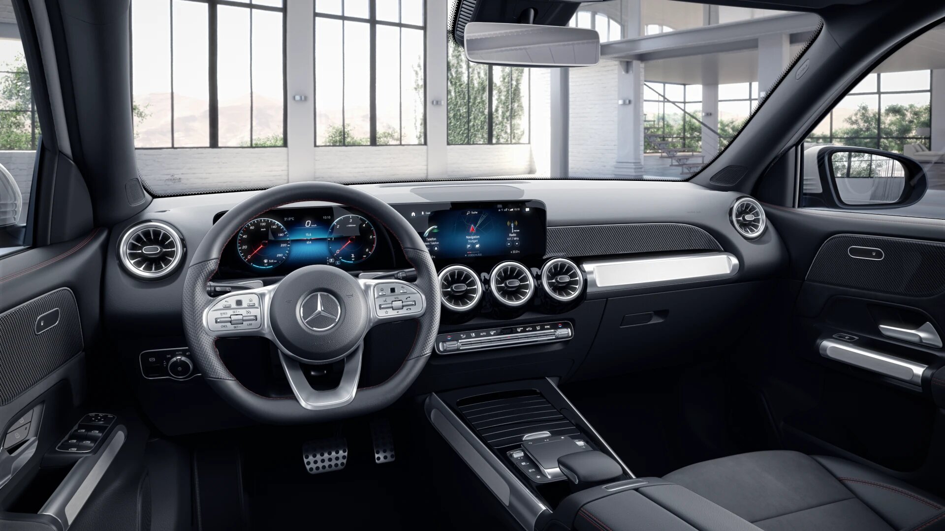 Renting Mercedes Benz GLB 200d SUV Automático Gris Montaña Renting Finders Interior