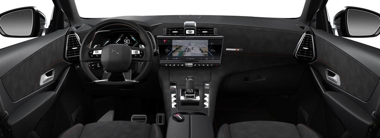 Renting Finders DS 7 Crossback E-Tense Performance Line Gris Platinum SUV PHEV Automático Interior
