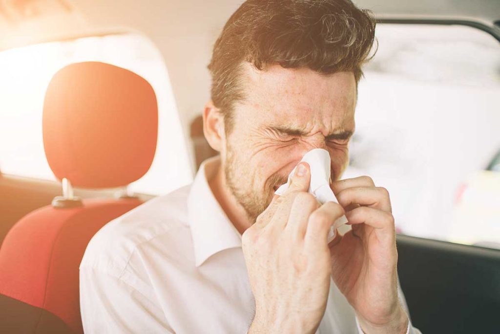 conducir coche alergia polen accidente riesgo
