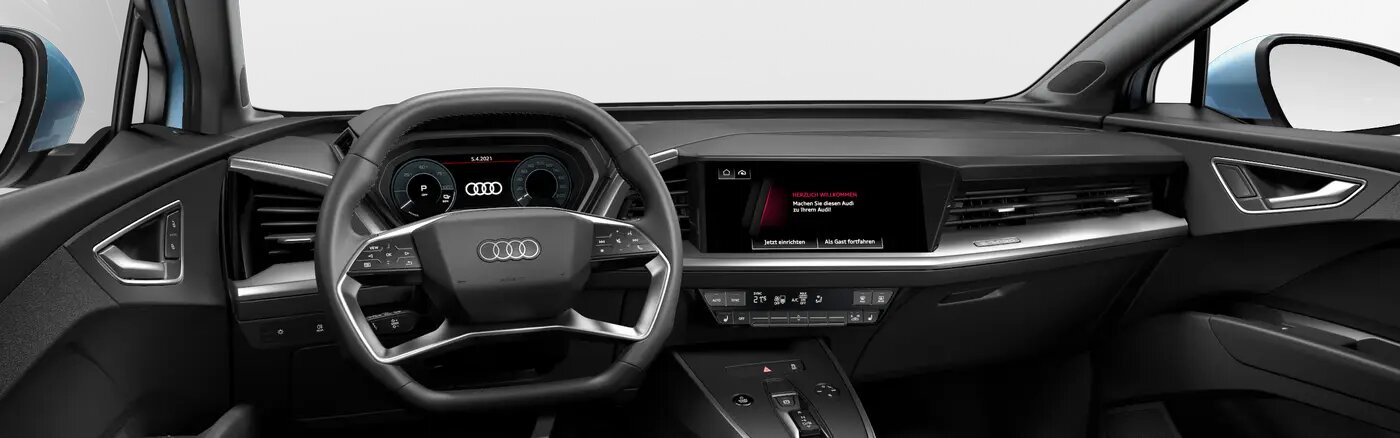 Audi Q4 e-Tron azul geiser Renting Finders