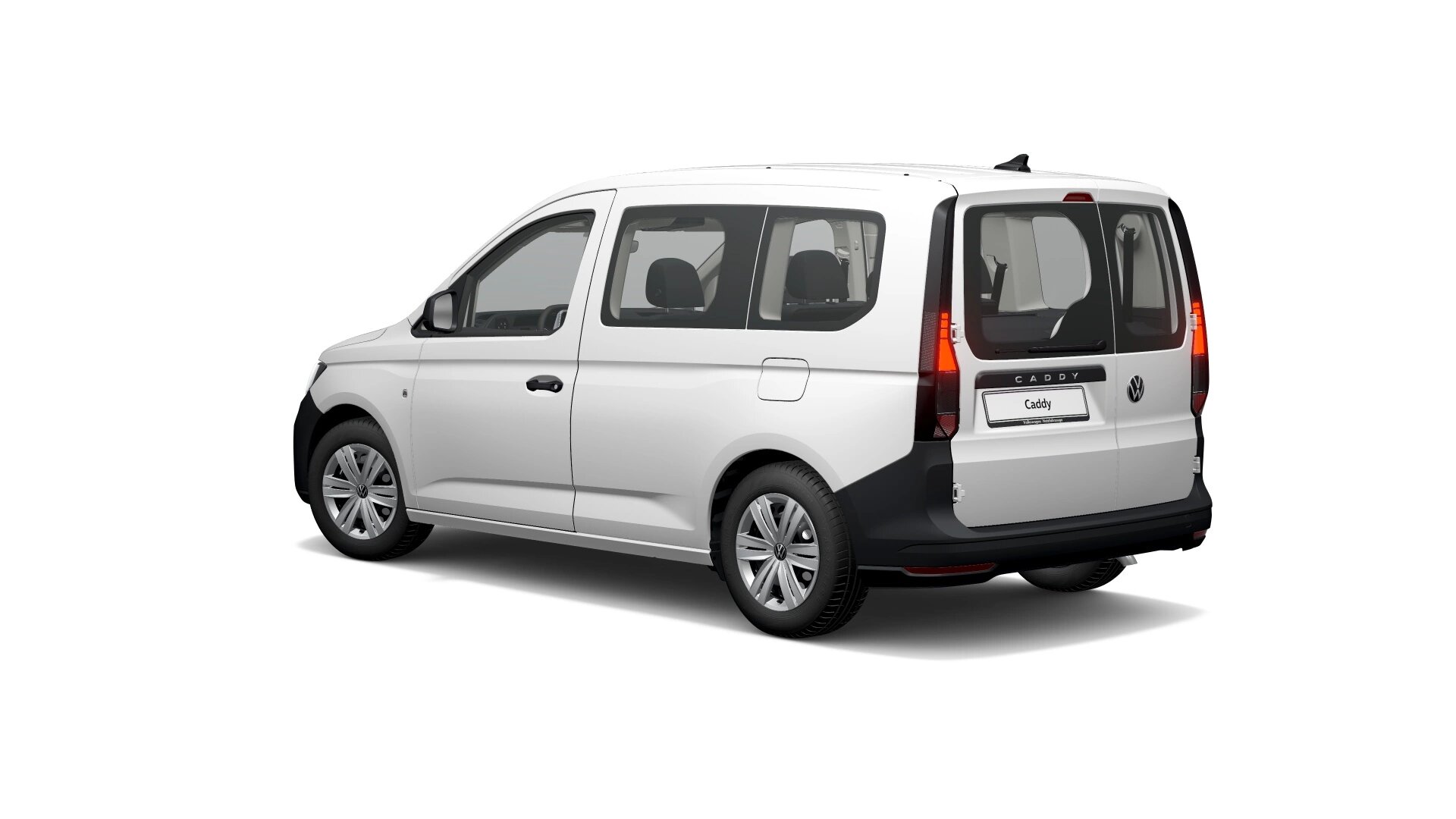 Volkswagen Caddy Kombi blanco Renting Finders trasera