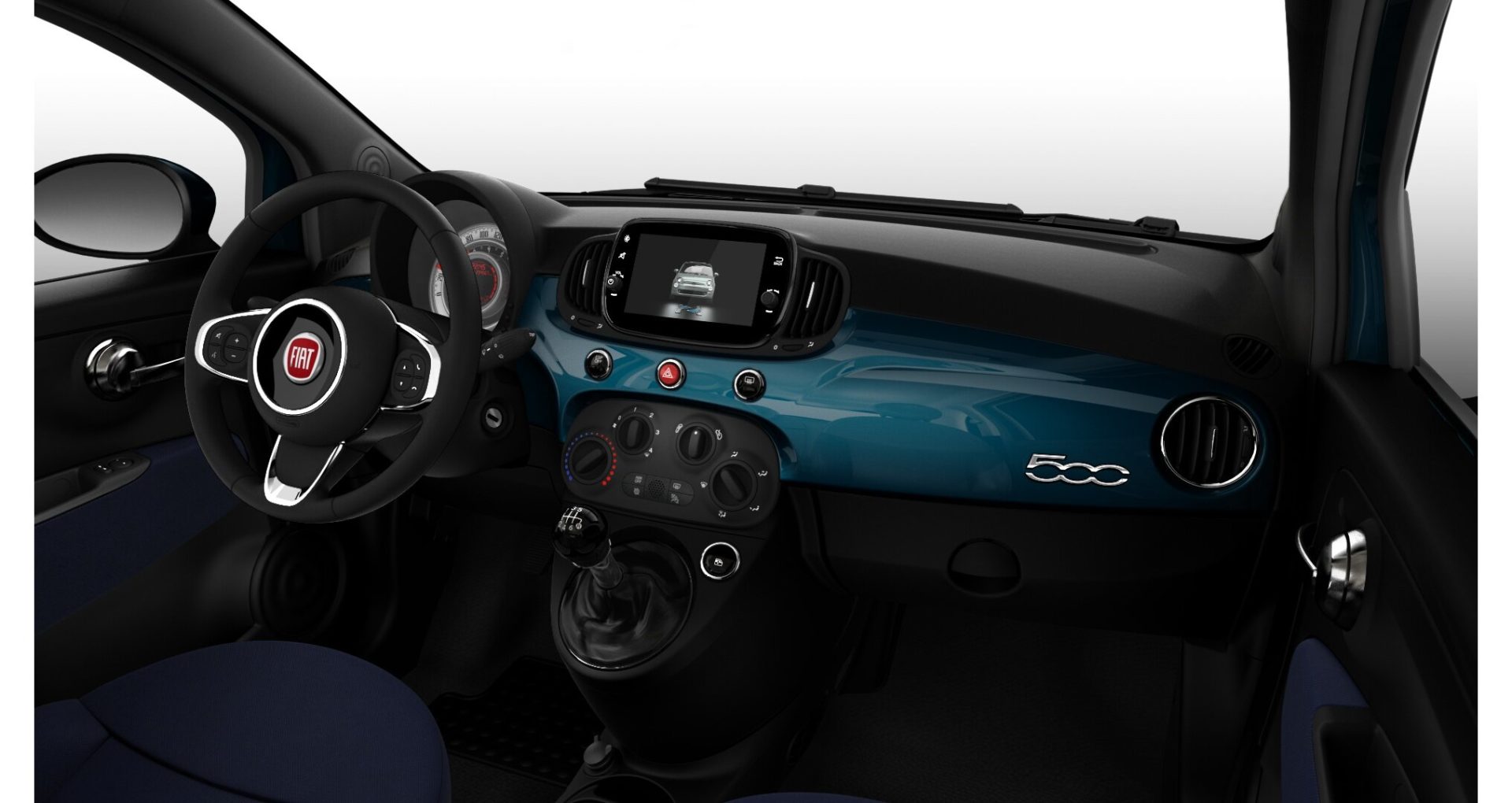 Renting Finders Fiat 500 Connect Azul Dipinto Di Blue Compacto Micro Híbrido ECO Interior