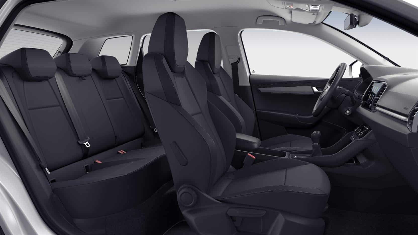 Renting New Skoda Karoq Selection Blanco Luna Metalizado SUV Automático DSG Interior