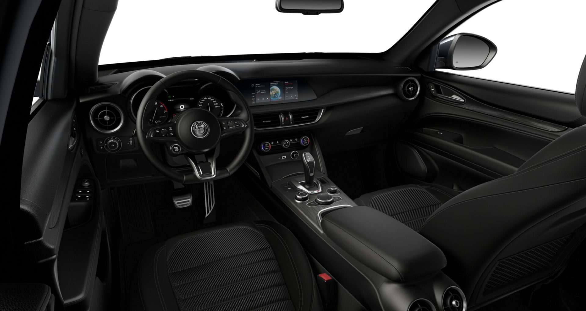 Renting Finders Alfa Romeo Stelvio Super Automático Q4 SUV Premium Gris Vesuvio Interior