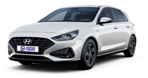 Renting Hyundai i30 Klass Atlas White Micro-Híbrido Gasolina Compacto Manual Renting Finders
