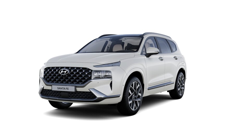 Renting Hyundai Santa Fe Style DCT White Cream SUV Automático Renting Finders