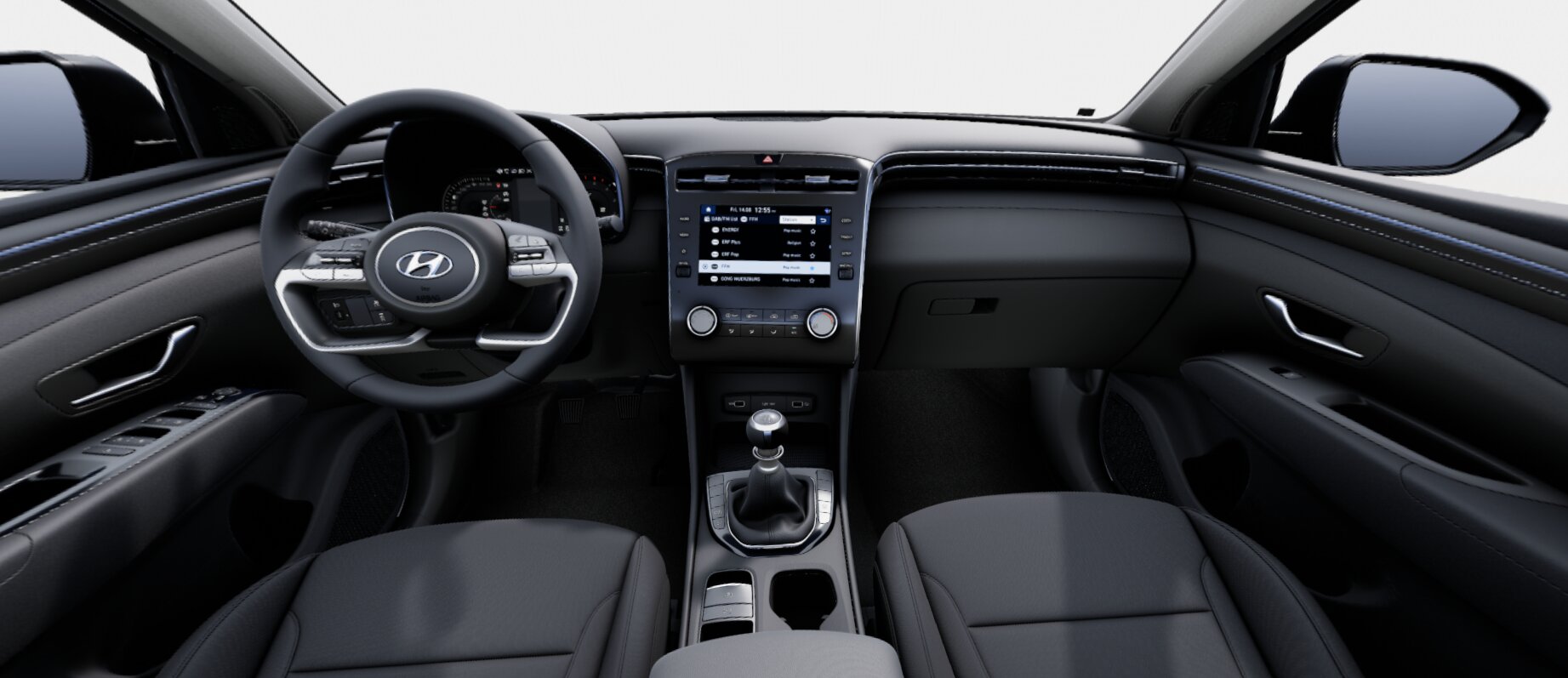Renting Hyundai Tucson Klass 150 CV Blanco Sólido SUV Interior