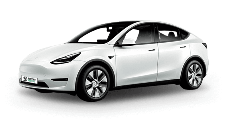 Renting Tesla Model Y Gran Autonomia AWD Blanco Multicapa Sedán SUV Automático Eléctrico Etiqueta 0 Renting Finders