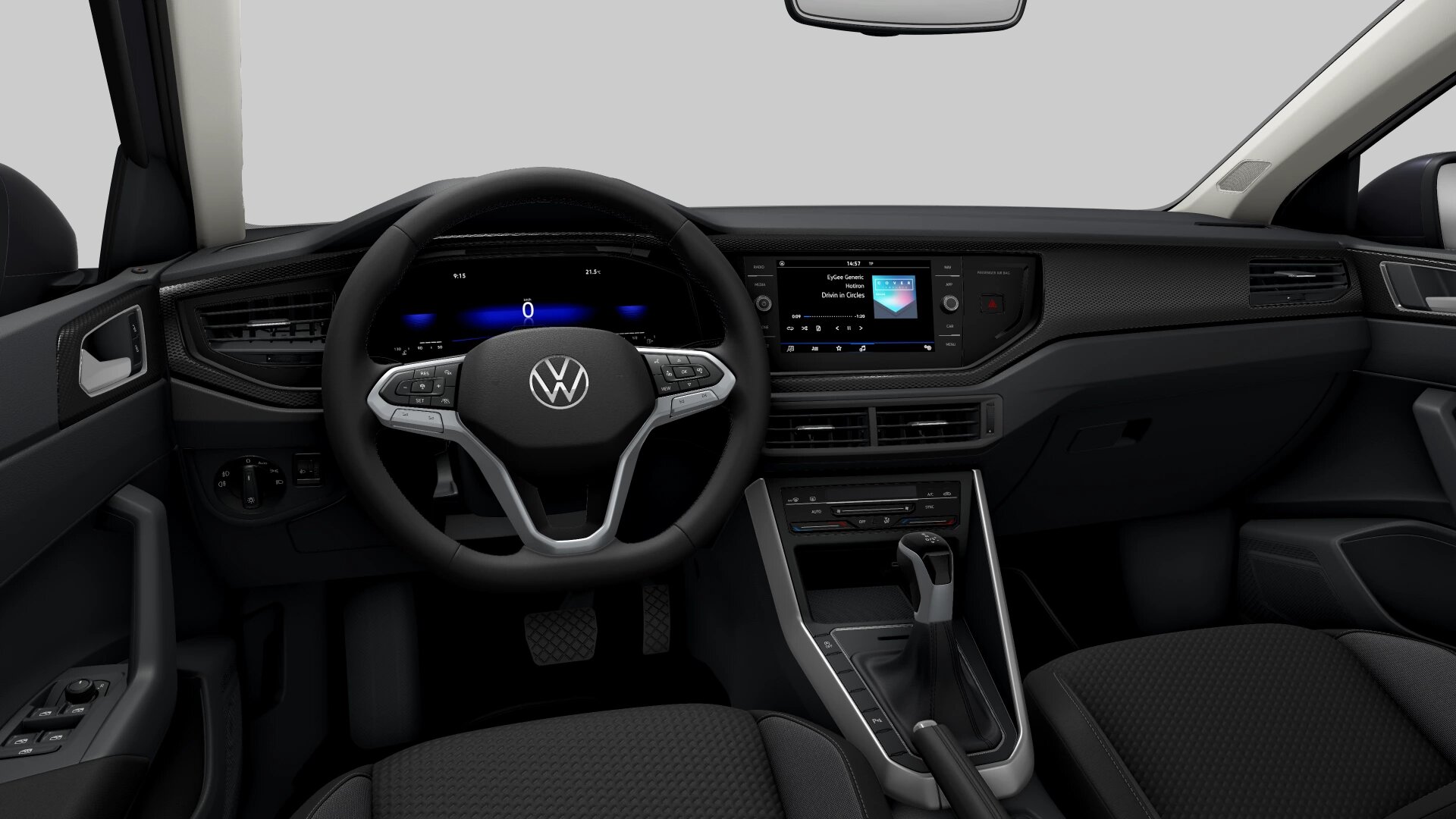 Renting Volkswagen Taigo Life DSG Gris Intenso Metalizado SUV Automático Renting Finders Interior