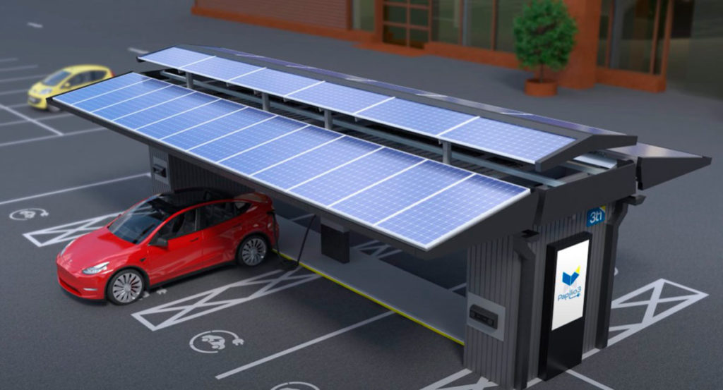 primera estacion carga solar coche electrico
