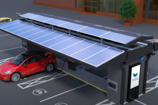 Así es la primera estación solar para cargar el coche eléctrico