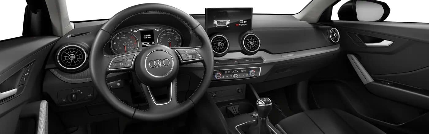 Renting Audi Q2 Advanced Negro SUV Manual Interior
