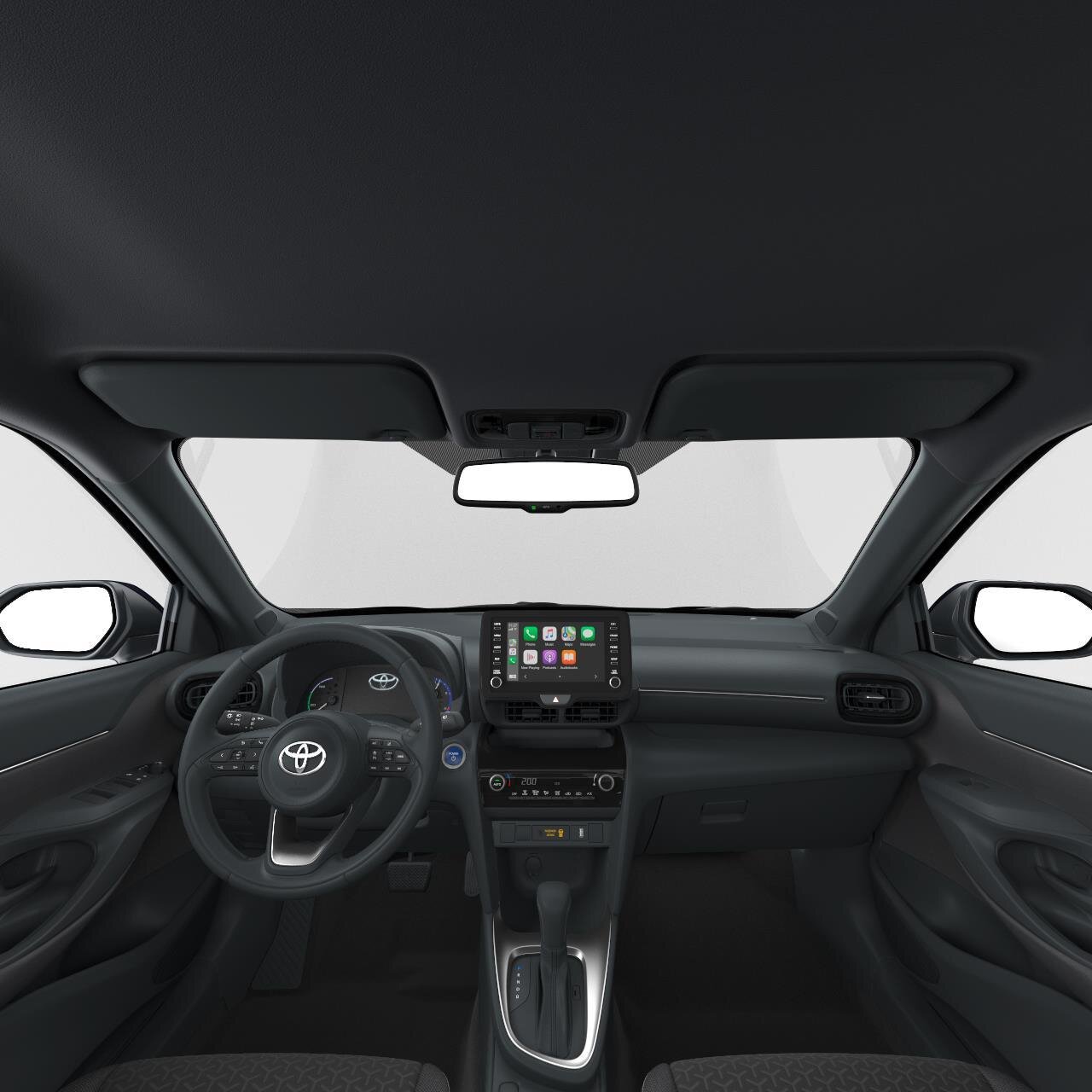 Renting Toyota Yaris Cross Active Tech B-SUV Híbrido Etiqueta ECO Automático Blanco Classic Renting Finders Interior