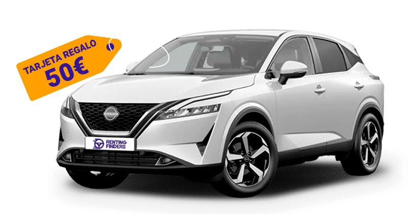 Renting Nissan Qashqai N-Connecta MHEV X-Tronic Sapporo White SUV Micro-Híbrido Automático Renting Finders Promo Tarjeta Regalo 50€