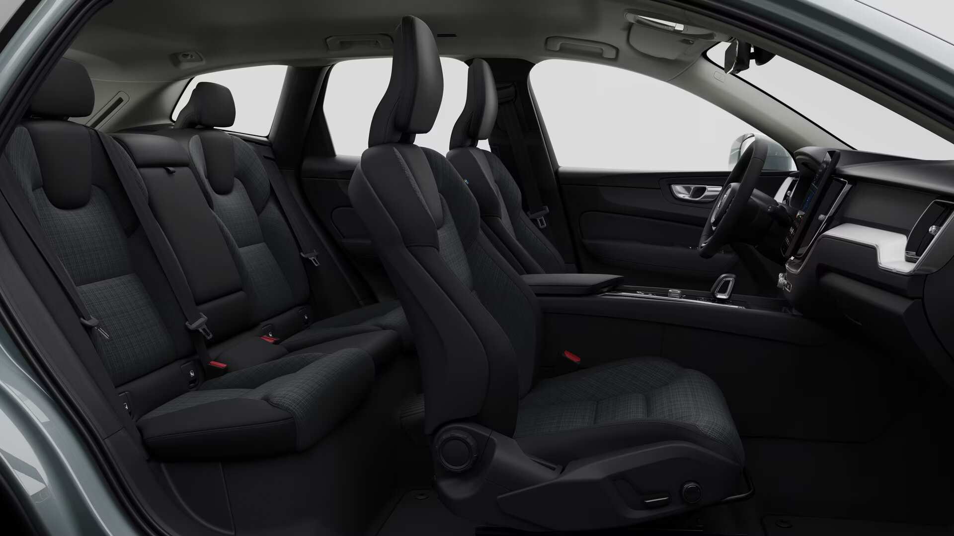 Renting New Volvo XC60 T6 Core eAWD PHEV Gasolina Automático Etiqueta ECO Vapour Grey Asientos