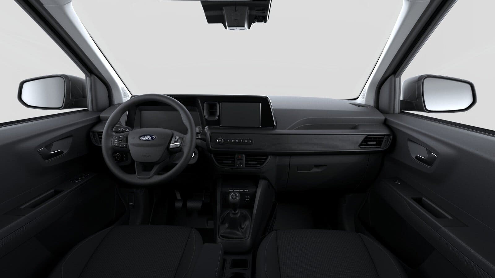 Renting Nueva Ford Transit Courier Van Model Year 2024 Blanco Sólido Furgoneta Industrial Manual Interior
