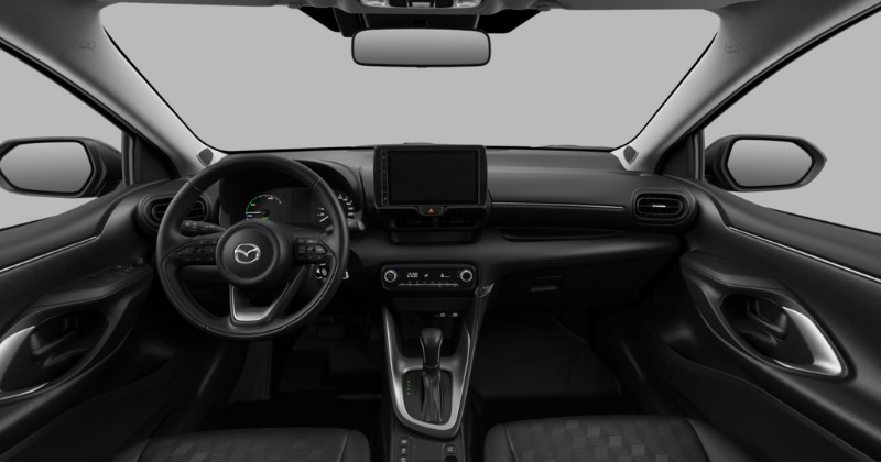 Renting Mazda 2 Centre-Line Compacto Híbrido Automático Etiqueta ECO Lunar White Renting Finders Interior