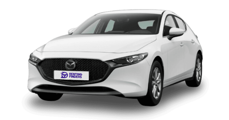 Mazda 3 Premi Line Artic White Compacto MHEV Micro-Híbrido Etiqueta ECO Manual Renting Finders