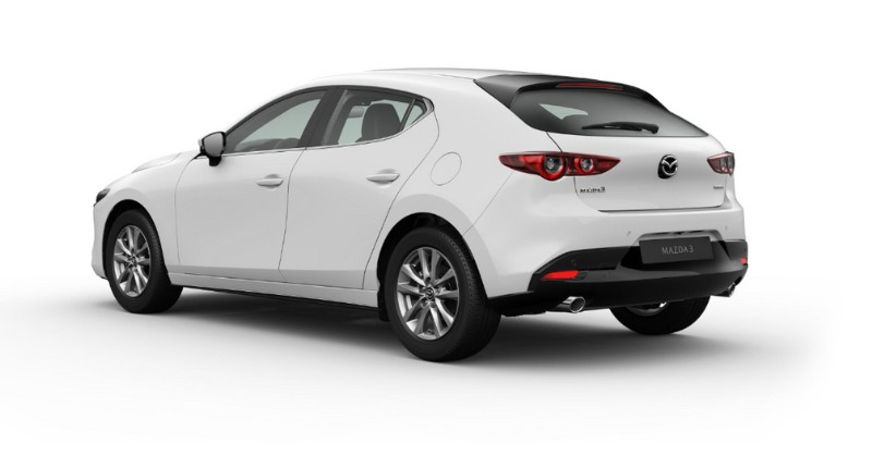 Mazda 3 Premi Line Artic White Compacto MHEV Micro-Híbrido Etiqueta ECO Manual Renting Finders