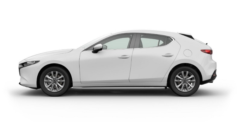 Mazda 3 Premi Line Artic White Compacto MHEV Micro-Híbrido Etiqueta ECO Manual Renting Finders