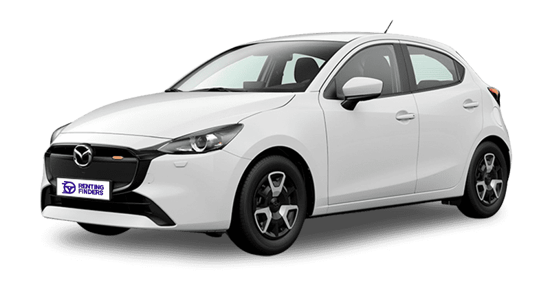 Renting Mazda 2 Centre Line Convenience Mild Hybrid Micro-Híbrido Gasolina Etiqueta ECO Compacto Manual Blanco Arctic White Renting Finders