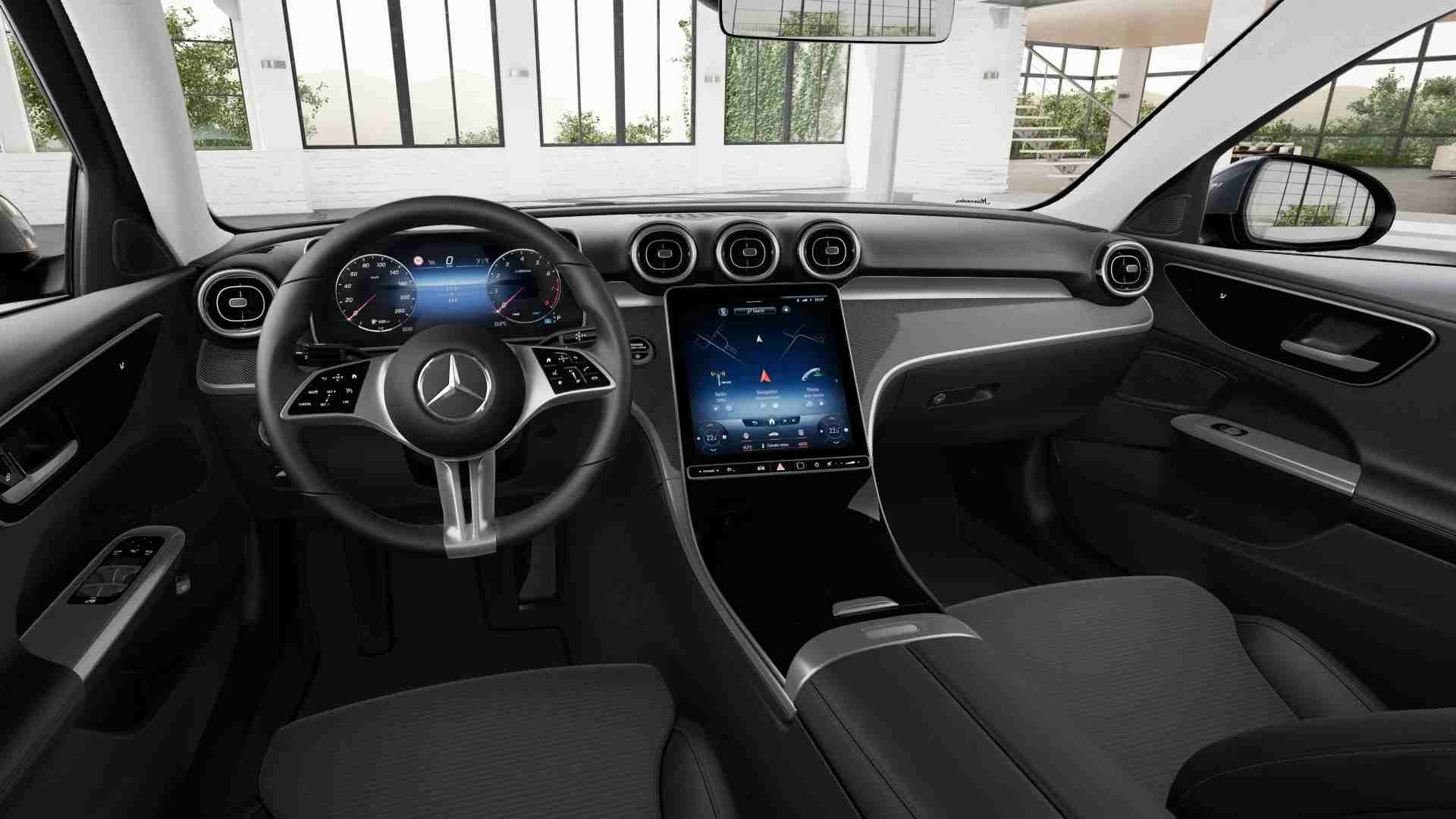 Renting Mercedes Benz Clase C Berlina Azul Sodalita Micro-Híbrido Etiqueta ECO Renting Finders Interior