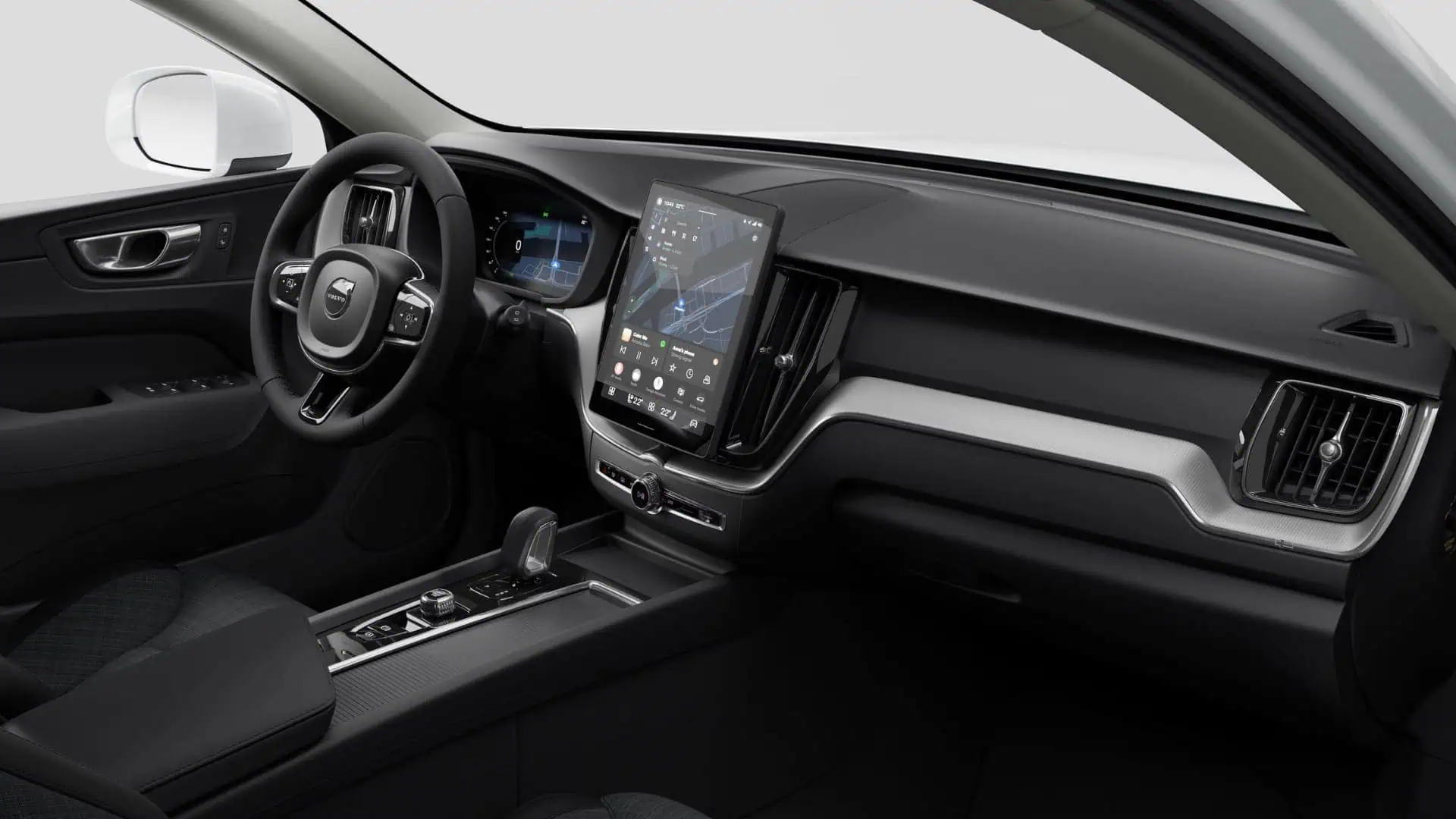 Renting New Volvo XC60 Core SUV MHEV Crystal White MY2026 AWD 4x4 Automático Etiqueta ECO Interior