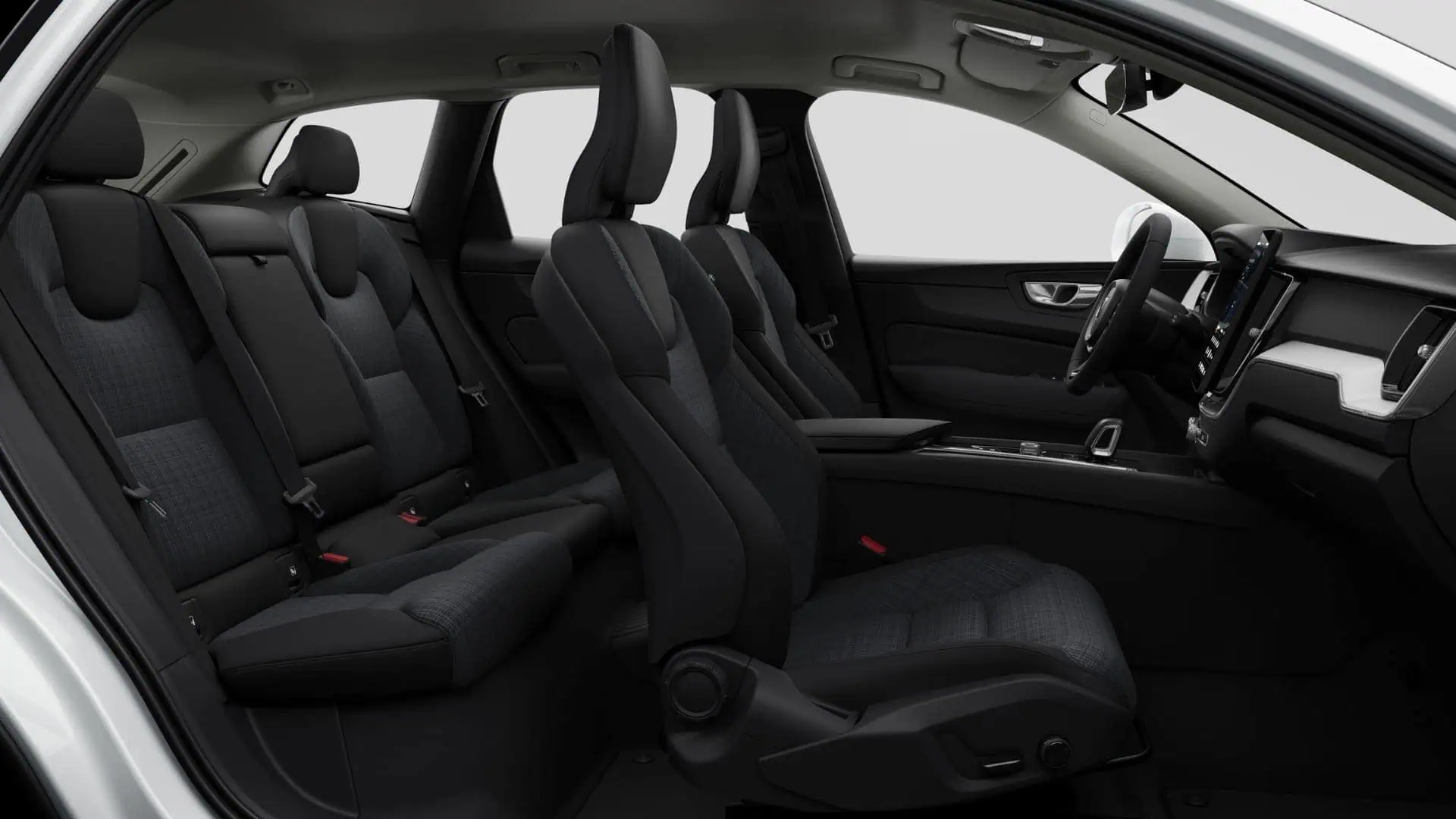 Renting New Volvo XC60 Core SUV MHEV Crystal White MY2026 AWD 4x4 Automático Etiqueta ECO Interior
