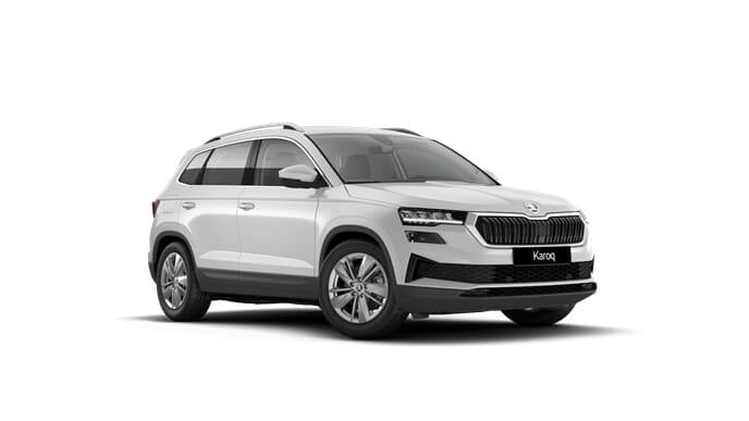 Renting Skoda Karoq Selection TSI SUV Blanco Luna 5 Plazas Gasolina