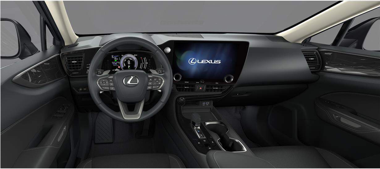 Renting Lexus NX 350h Premium Plus Negro SUV Etiqueta ECO Volante
