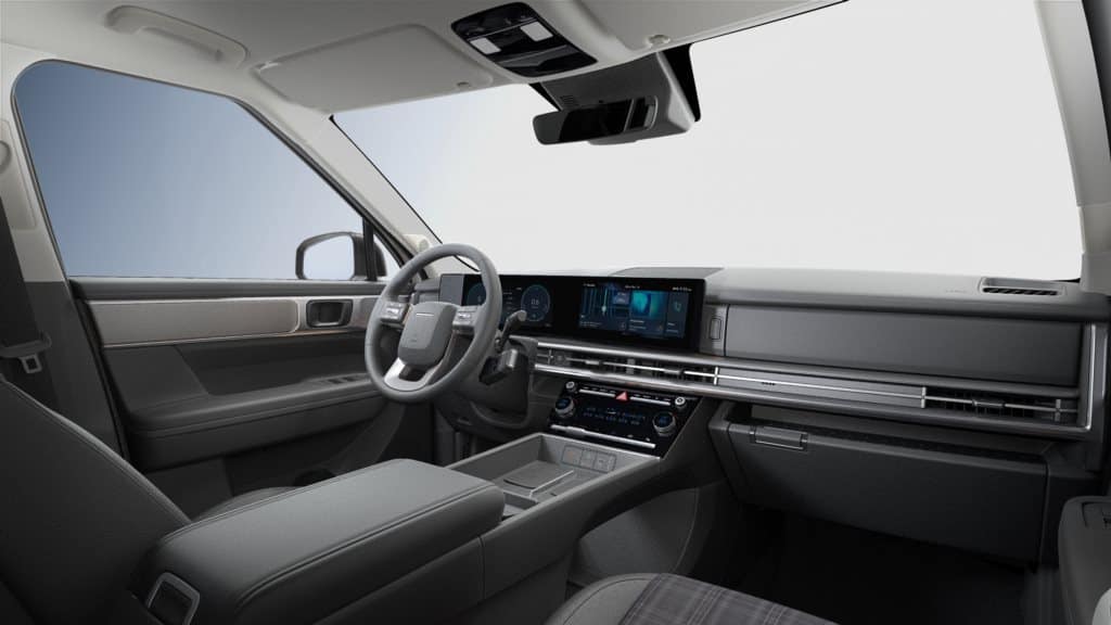 Renting New Hyundai Santa Fe Maxx SUV 7 Plazas PHEV Etiqueta 0 Blanco Interior