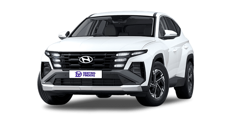 Renting New Hyundai Tucson Klass SUV PHEV Etiqueta Cero Atlas White Renting Finders