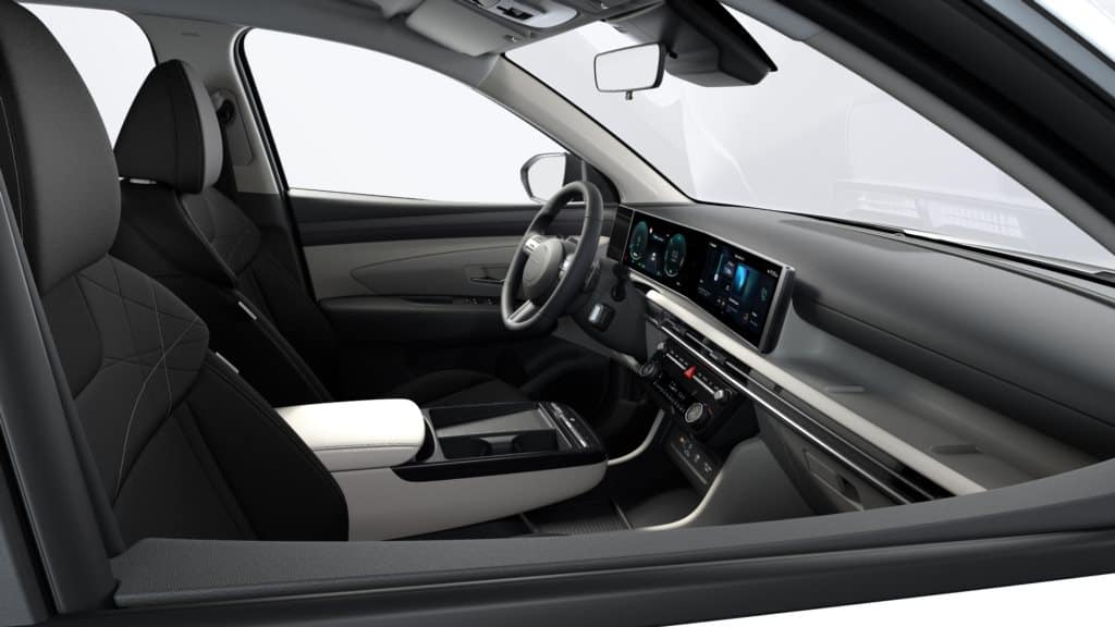 Renting New Hyundai Tucson Klass Híbrido-Enchufable Etiqueta 0 SUV Atlas White Sólido 5 Plazas Renting Finders Asientos
