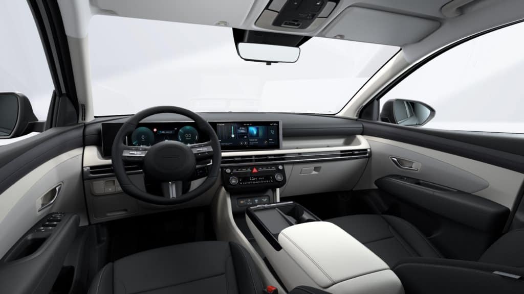 Renting New Hyundai Tucson Klass Híbrido-Enchufable Etiqueta 0 SUV Atlas White Sólido 5 Plazas Renting Finders Interior