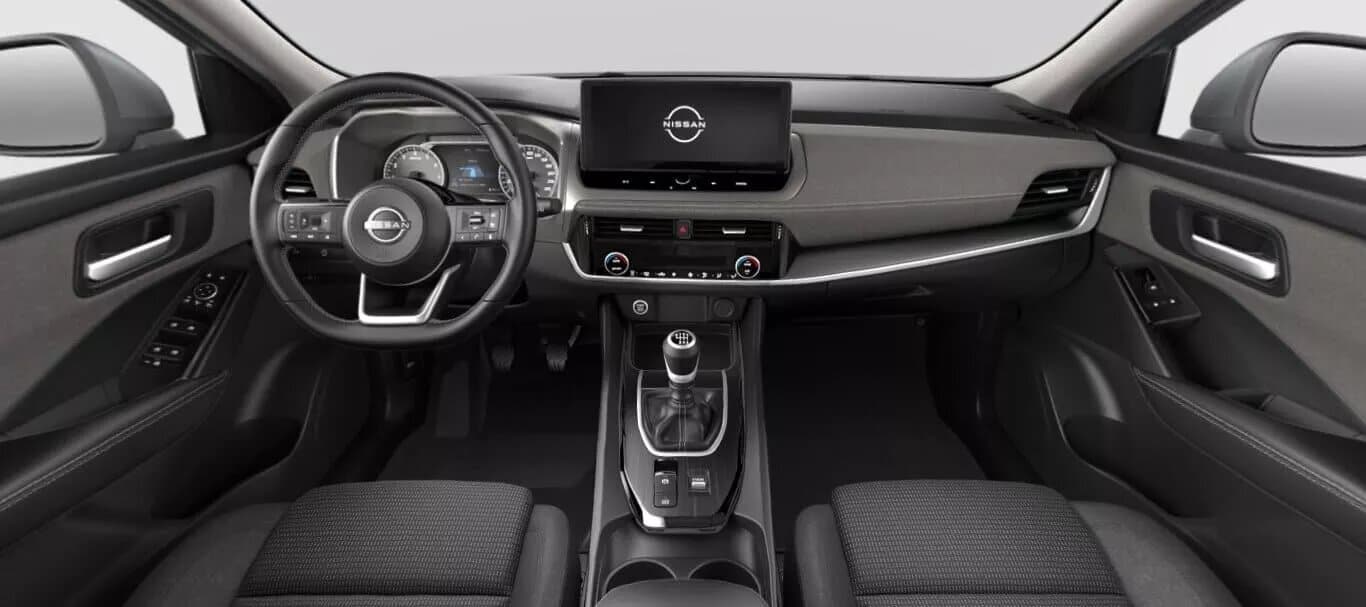 Renting New Nissan Qashqai MHEV Acenta SUV Micro Híbrido Etiqueta ECO Manual Blanco Interior