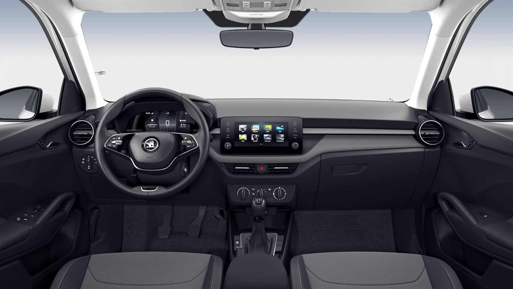 Renting Skoda Fabia Selection Blanco Compacto Manual Interior