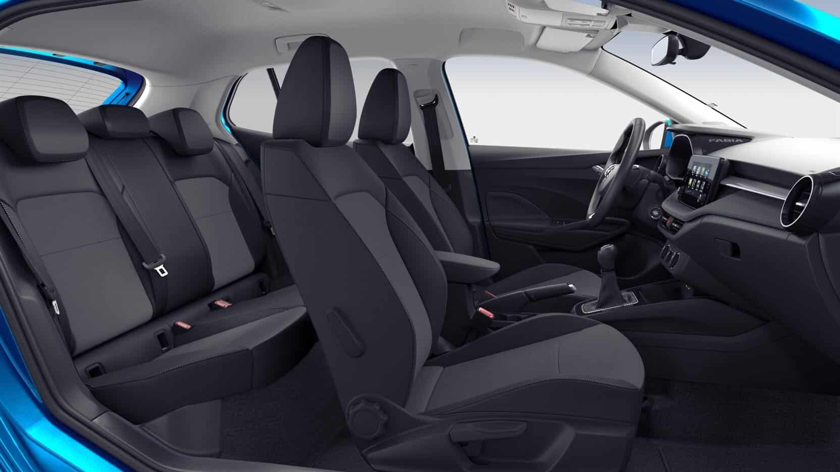 Renting Skoda Fabia Selection Azul Compacto Manual Asientos