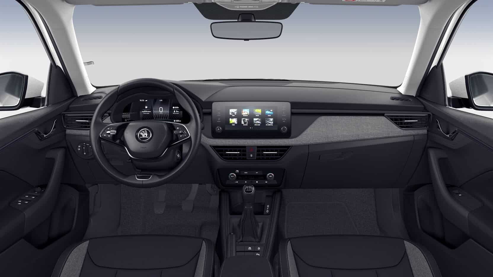 Renting Skoda Kamiq Selection Blanco Metalizado SUV Manual Renting Finders Interior