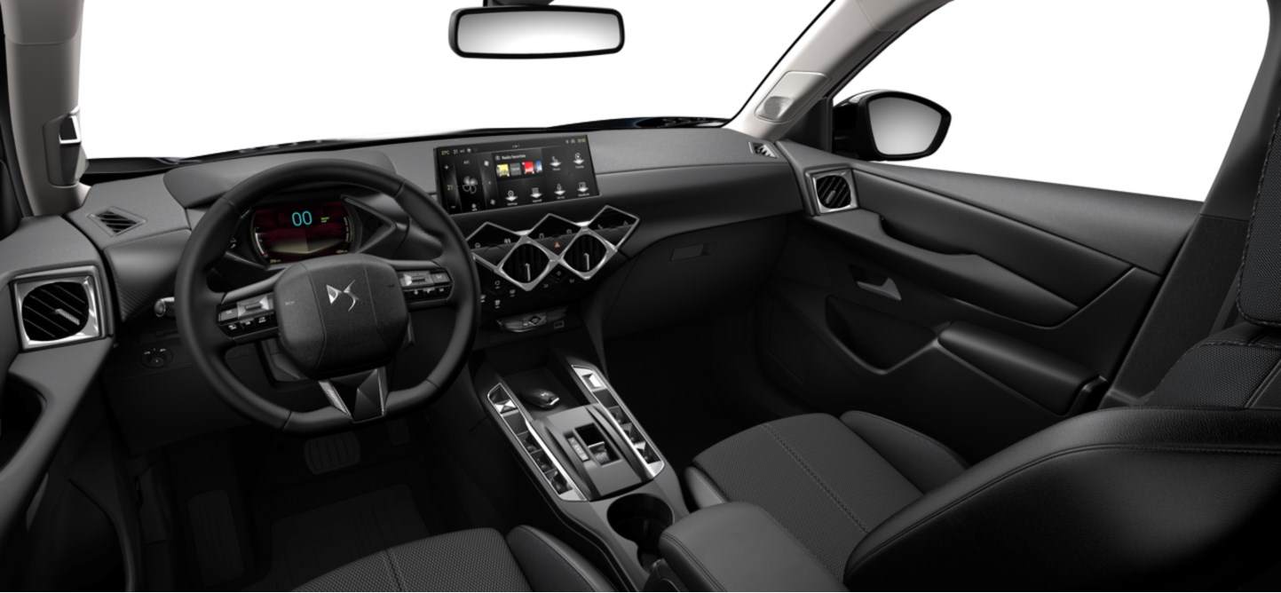 Renting DS 3 Hybrid Pallas Negro Perla Compacto Automático Híbrido Etiqueta ECO Interior