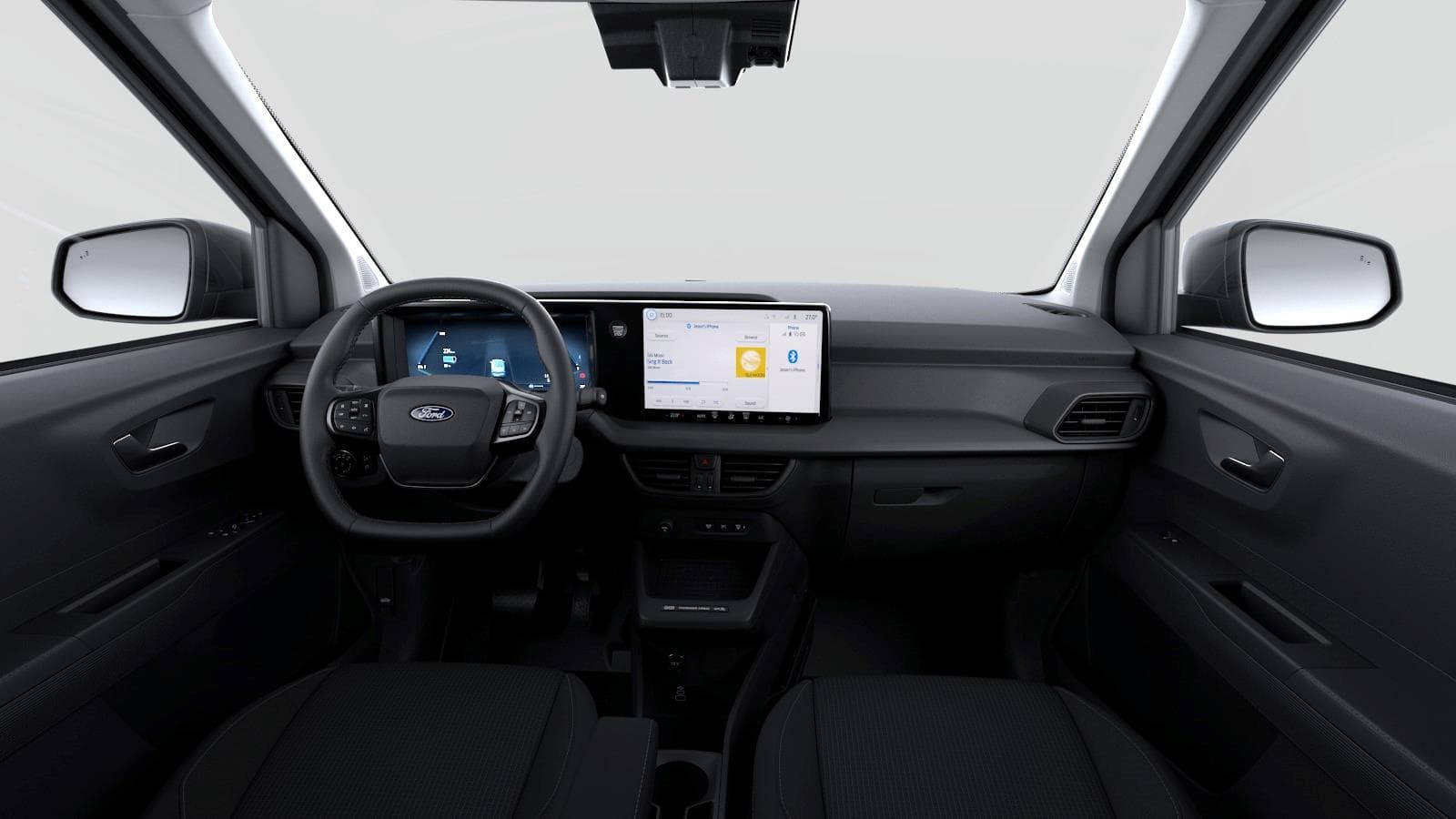 Renting New Ford Transit Courier BEV Eléctrico VAN Blanco Etiqueta 0 Interior