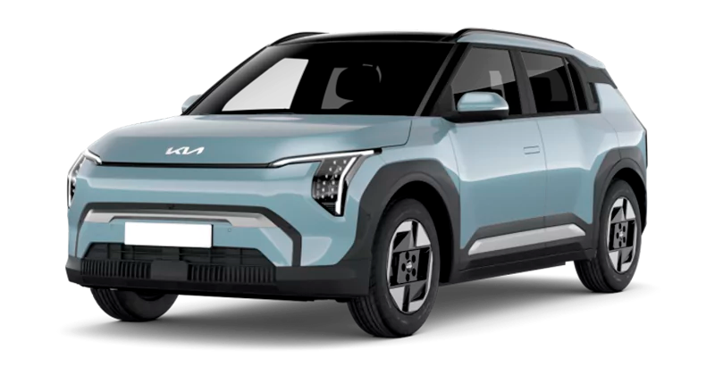 Renting Kia EV3 Earth Frost Blue SUV Automático Eléctrico Etiqueta 0