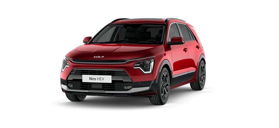Renting Kia Niro HEV Drive SUV Automático Híbrido Etiqueta ECO Runway Red Renting Finders