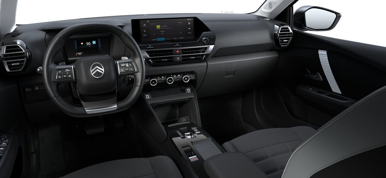 Renting New Citroën C4 Plus SUV Automático Híbrido Etiqueta ECO Blanco Okenite Interior